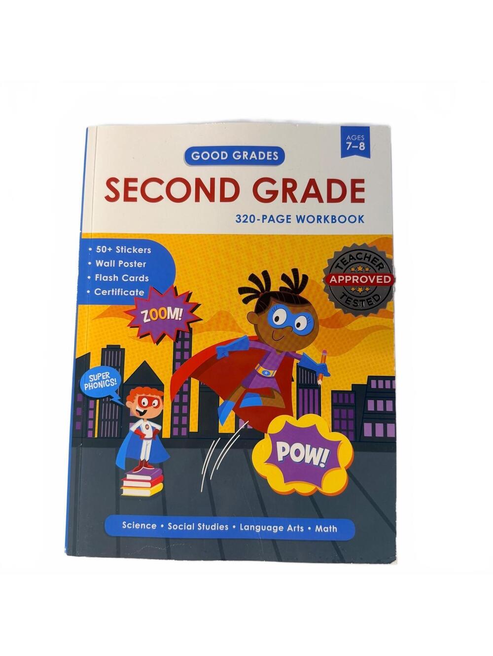 Good Grades Second Grade Workbook Homeschool Supplemental for Ages 7-8 320-Pages